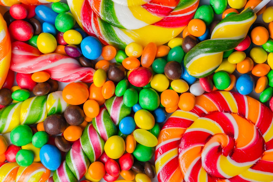 background of candies